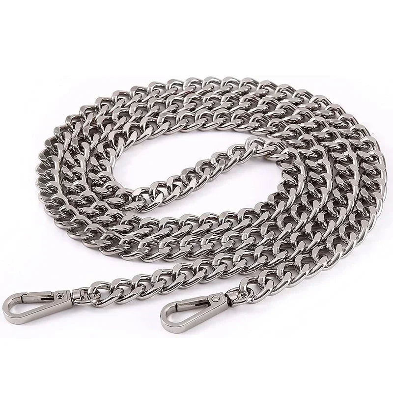 Catena 120 cm in Alluminio/Metallo per Borsa – Tracolla Fai-da-Te Staccabile per Borse Intrecciate, Accessori