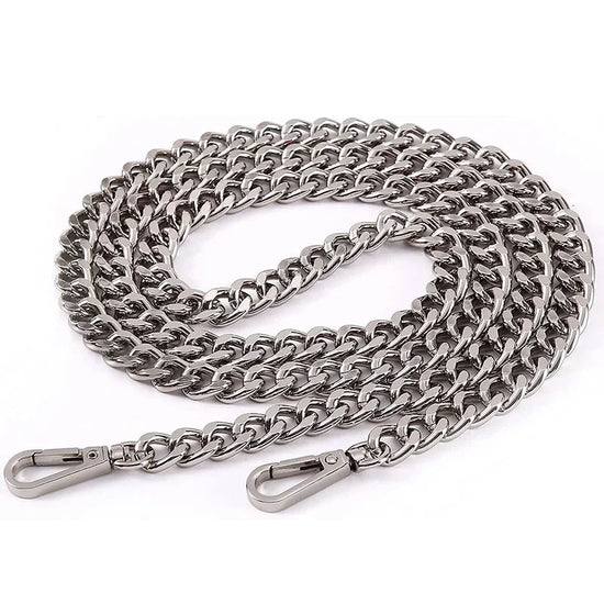 Catena 120 cm in Alluminio/Metallo per Borsa – Tracolla Fai-da-Te Staccabile per Borse Intrecciate, Accessori