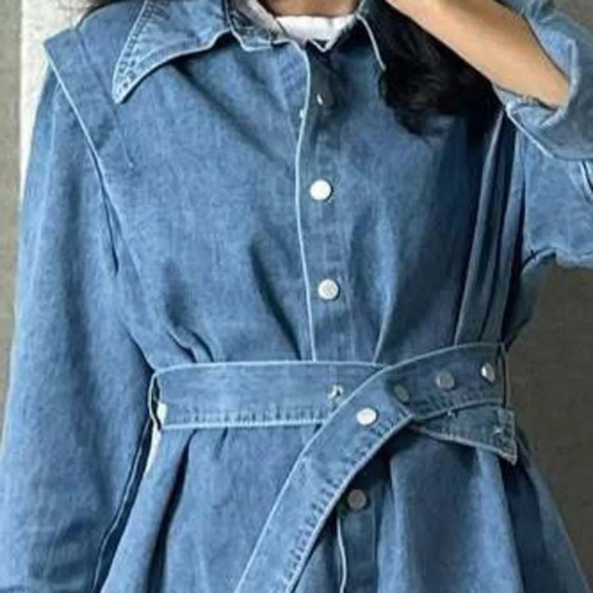 Tuta denim donna 2025 – giacca lunga a maniche lunghe + pantaloni a gamba ampia di alta qualità, stile autunnale