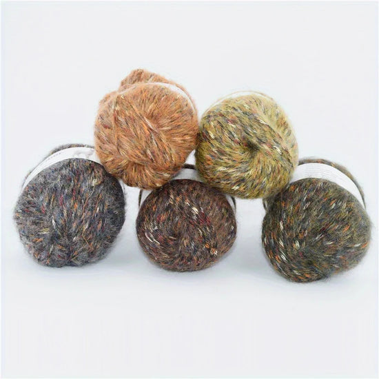 Set 6 gomitoli filo alpaca – lana alpaca hand-knit per sciarpe, cappotti, lavori intrecciati colorati fai-da-te