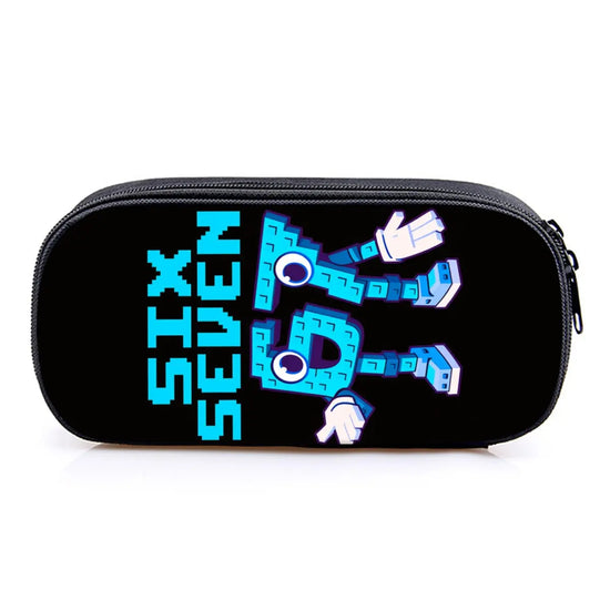 Hot Sales Colorful Number 67 Print Layered Pencil Case Quality 2D Flat Cartoon Pen Bag Best Gift for Boys/Girls School Supplies