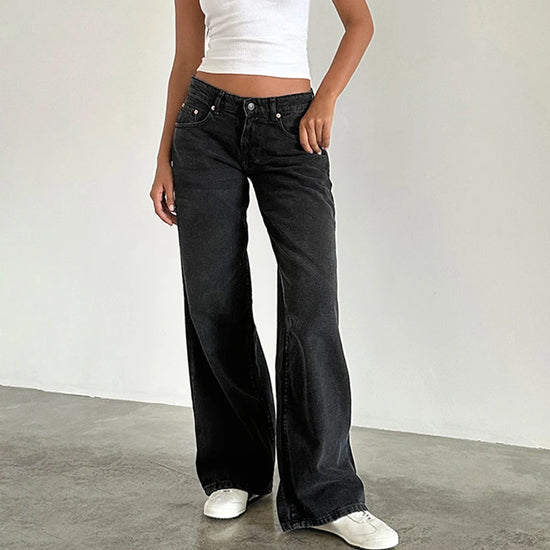 Jeans Boyfriend Donna Vita Alta con Tasche – Stile Y2K - dettaglio prodotto