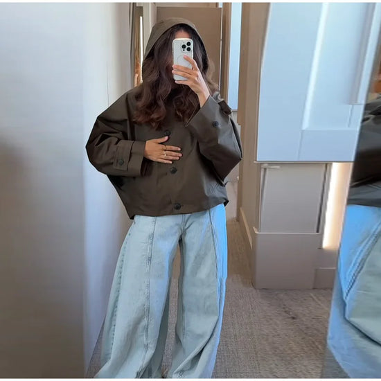 Jeans patchwork vita bassa donna – pantaloni larghi Y2K stile street fashion 2025