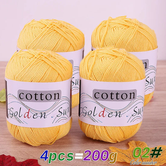 Filato in cotone 100% 200 g – filo medio-fino per uncinetto / knitting: maglioni, cappelli, copertine fai-da-te