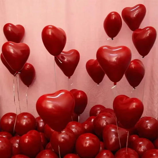 Palloncini Cuore Rosso 50/10 pezzi – Decorazioni Romantiche per San Valentino