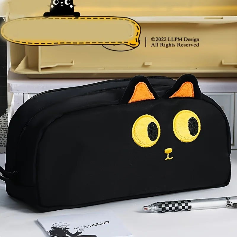 Astuccio Gatto Nero 3D – Portapenne Capiente per Scuola