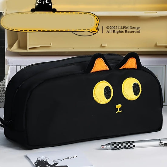 Astuccio Gatto Nero 3D – Portapenne Capiente per Scuola