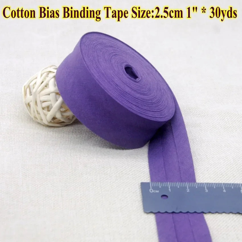 Nastro bias binding cotone 25 mm · rotolo 30 metri – rifiniture, bordi e accessori cucito fai-da-te