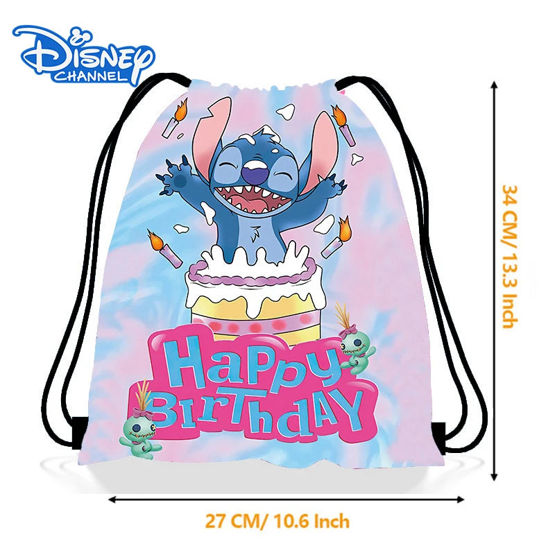 Zaino/sacca Disney Stitch in tessuto impermeabile – ideale per sport, scuola, party o bomboniera