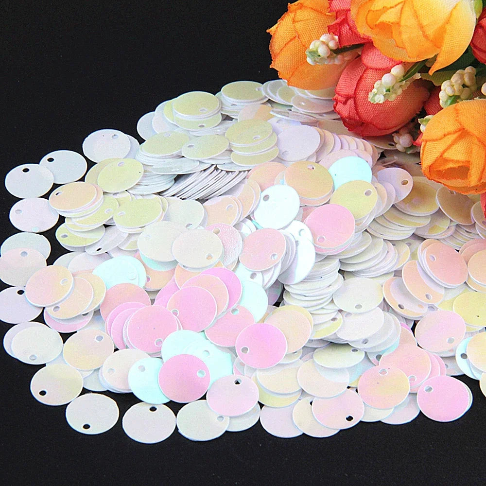 Paillettes Flat Rotonde 10–25 mm con Foro – 10 g , Costumi, Scialli, Danza, Scrapbooking e Decorazioni
