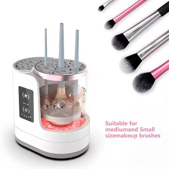 Pulitore Elettrico 3 in 1 per Pennelli Trucco – Lava, Asciuga e Organizza