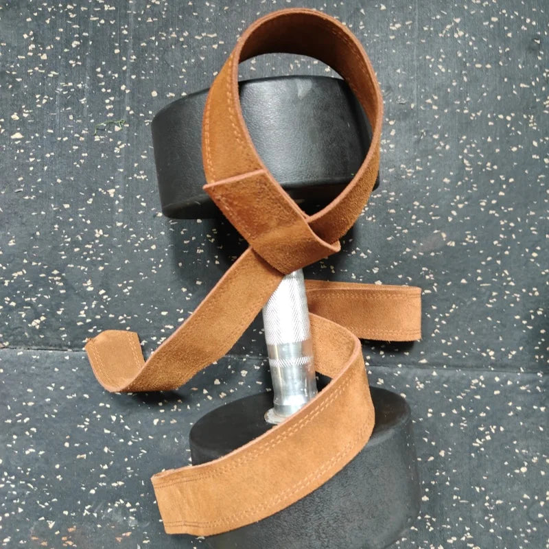 Coppia Fasce da Sollevamento Pesi in Cuoio – Cinghie Polsi per Palestra e Deadlift