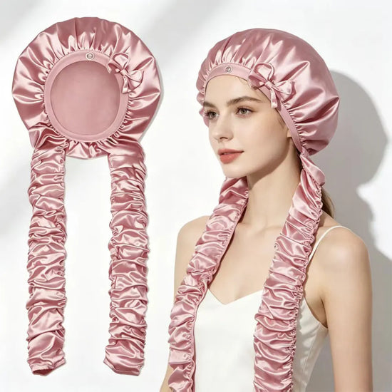 Cuffia Notte Extra Lunga per Trecce e Capelli Ricci – Satinata