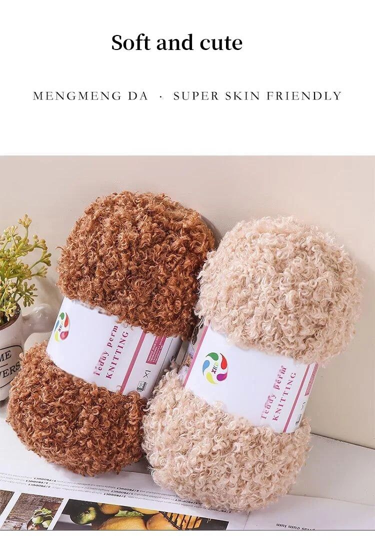 Filato teddy velvet 295 g – gomitolo pelliccia per fai-da-te maglia, borsa, coperta