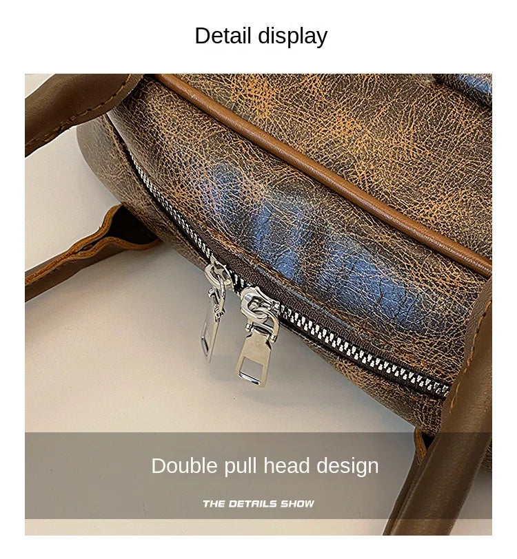 Borsa baguette donna retrò con doppie tasche frontali – trendy piccola underarm per il 2025