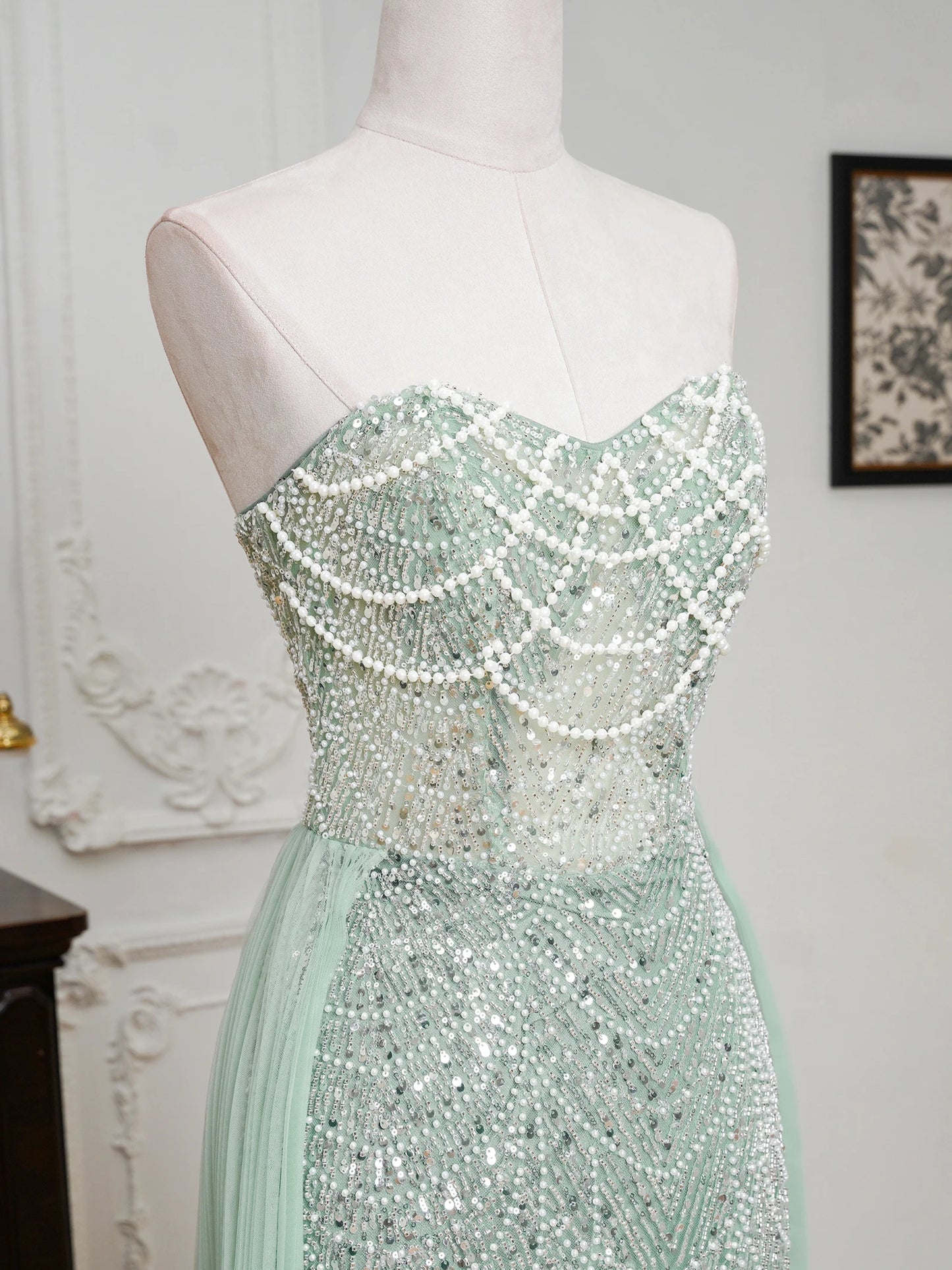 Abito Lungo Elegante con Spacco Alto – Vestito da Cerimonia e Gala