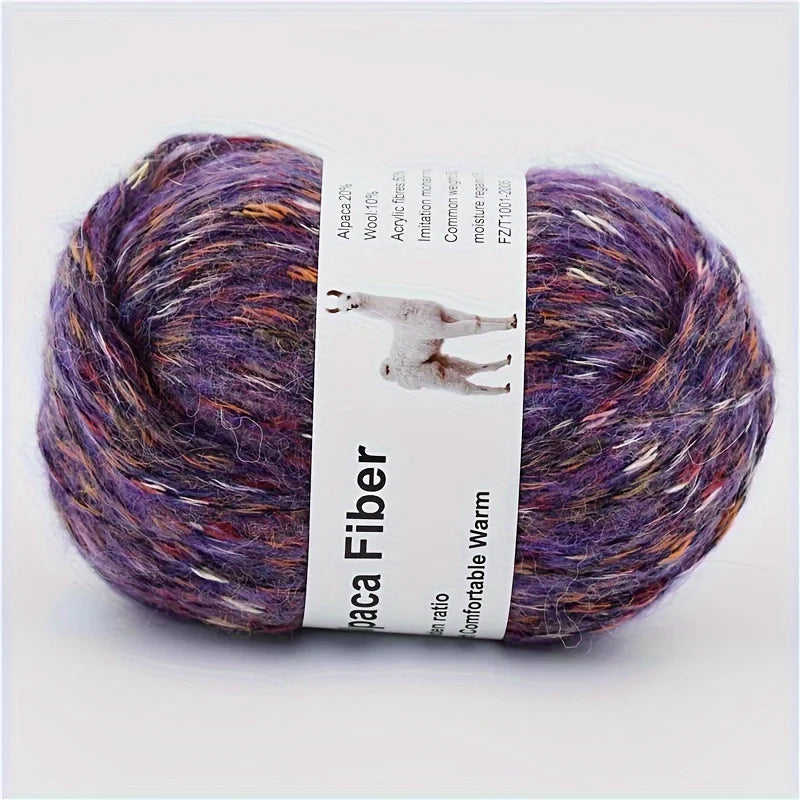 Set 6 gomitoli filo alpaca – lana alpaca hand-knit per sciarpe, cappotti, lavori intrecciati colorati fai-da-te