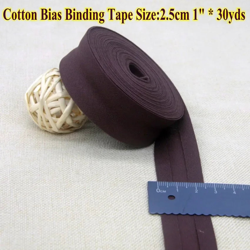 Nastro bias binding cotone 25 mm · rotolo 30 metri – rifiniture, bordi e accessori cucito fai-da-te