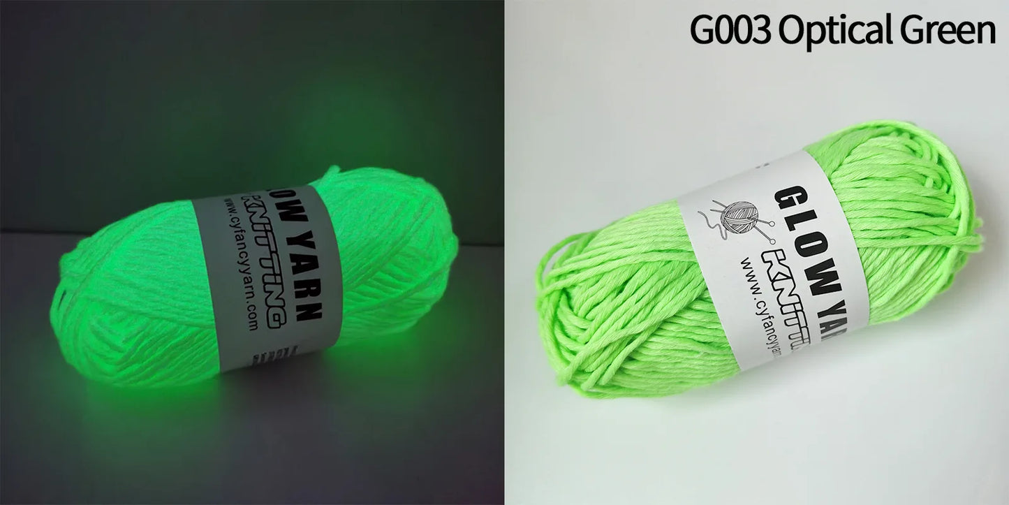 Filato luminoso in poliestere da 2 mm – Ideale per maglioni e cappelli che brillano al buio