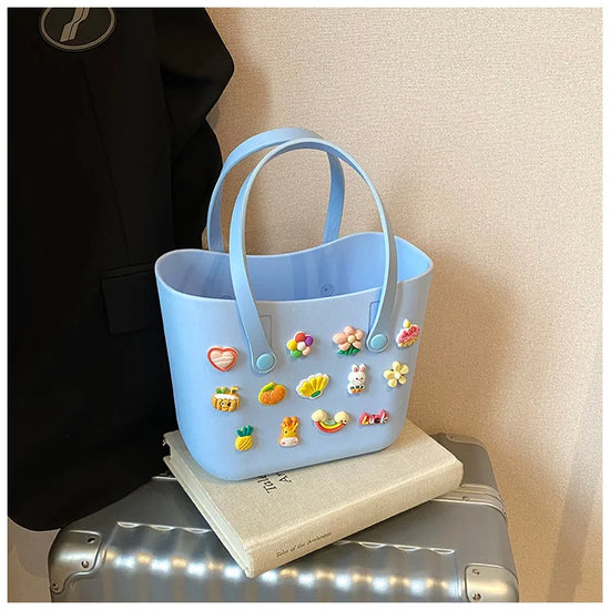 Borsa Mare Colorata Impermeabile – Cestino Estivo Donna Multicolore per Spiaggia e Piscina