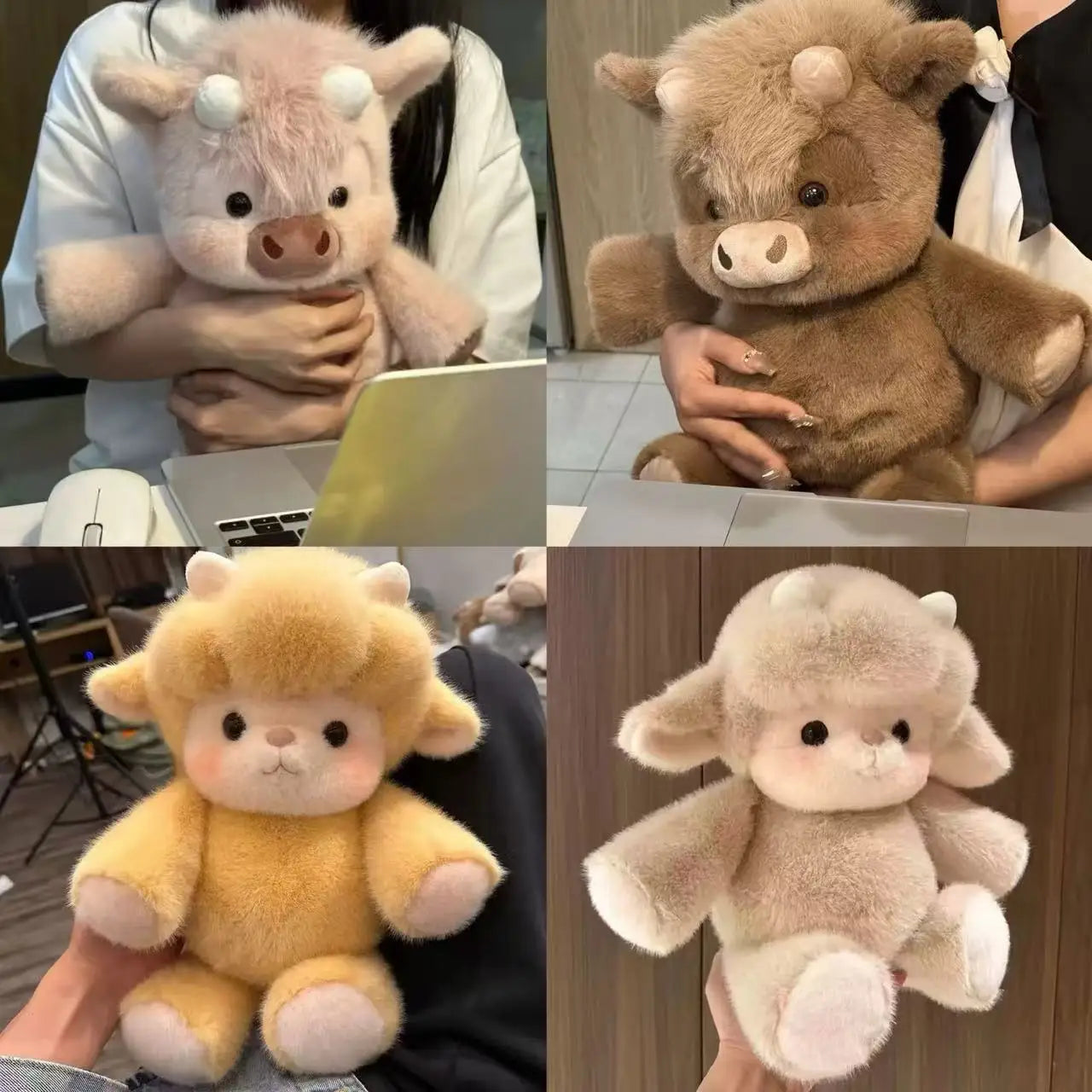 Cute Highland Calf Doll Running Little Cow Su 45cm Plush Toy Companion Toy Holiday Gift Decorative Ornament In Stock