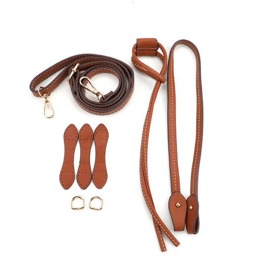 Kit Accessori per Borse Fai-da-Te – Set Manici & Fondo in Ecopelle per Borsa a Spalla