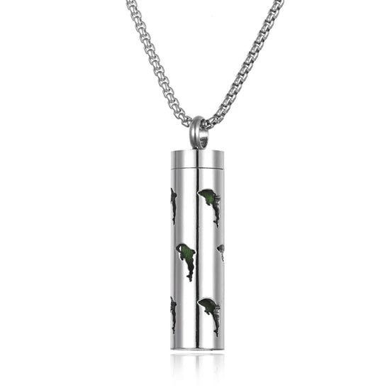 Collana diffusore profumo in acciaio – Aromaterapia wearable argento con spugnetta interna