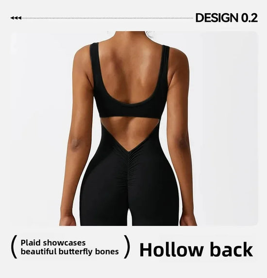 Tuta yoga intera seamless donna – Body atletico con schiena a U, modellante, da allenamento ad alto impatto