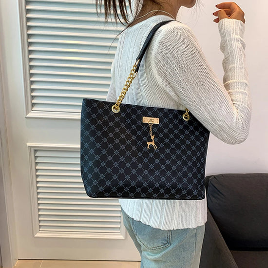 Borsa a mano in pelle morbida per presbiopia – Tote spaziosa con accessori pendenti, borsa a tracolla per donna