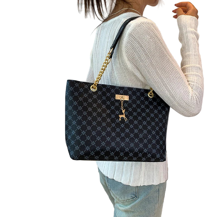 Borsa a mano in pelle morbida per presbiopia – Tote spaziosa con accessori pendenti, borsa a tracolla per donna