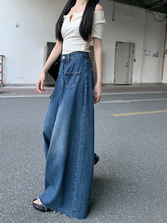 Baggy Jeans  larghi a vita alta effetto corsetto: stile Y2K con un tocco retrò per look streetwear di tendenza