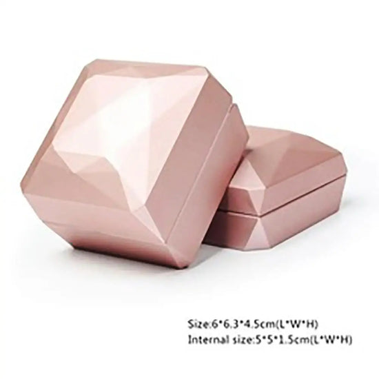 Scatola Portagioie LED in Velluto – Elegante Espositore per Anello o Collana per Proposta e Fidanzamento