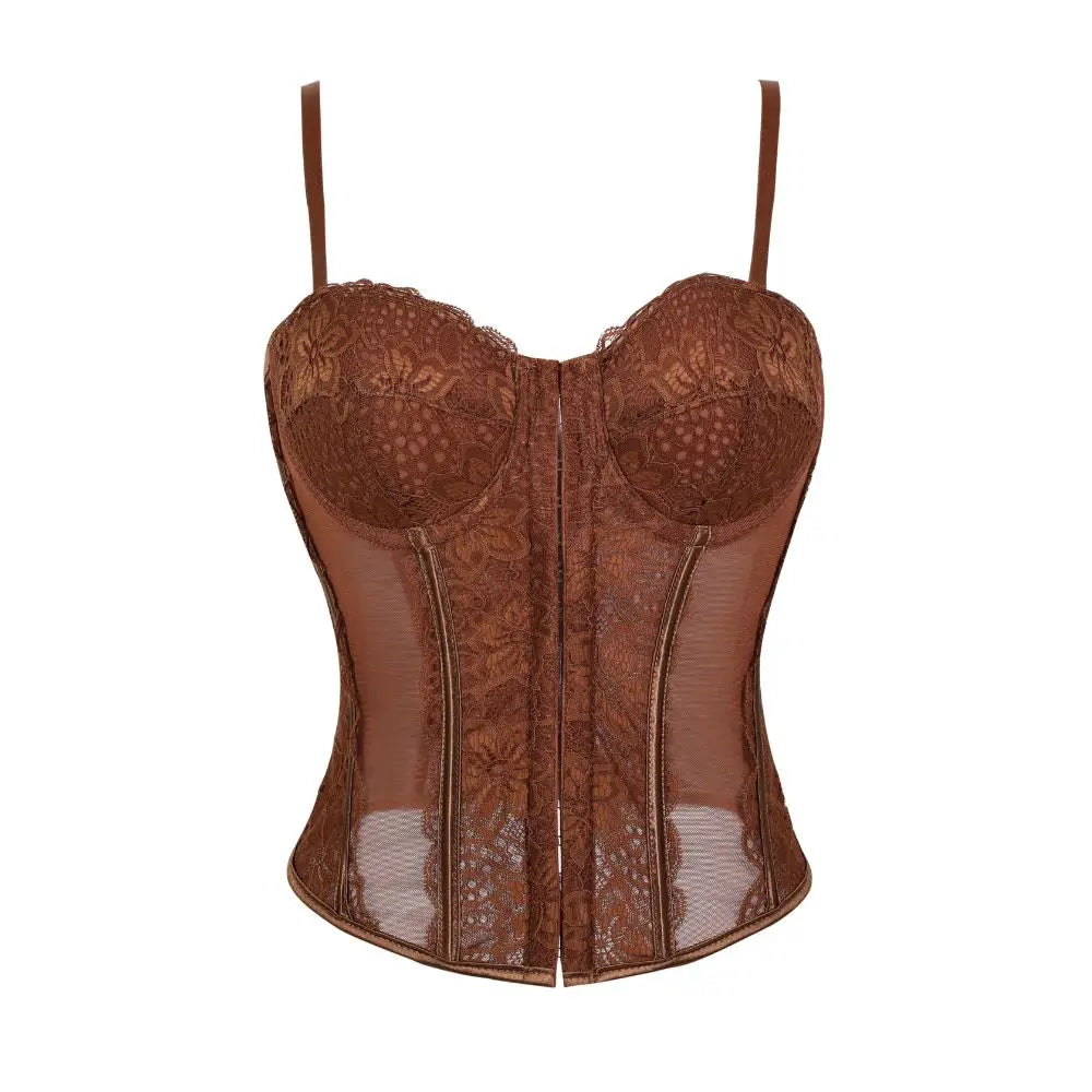 Corsetto Halter in Pizzo – Top Sexy Push Up Donna
