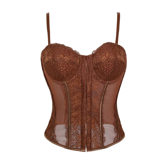 Corsetto Halter in Pizzo – Top Sexy Push Up Donna