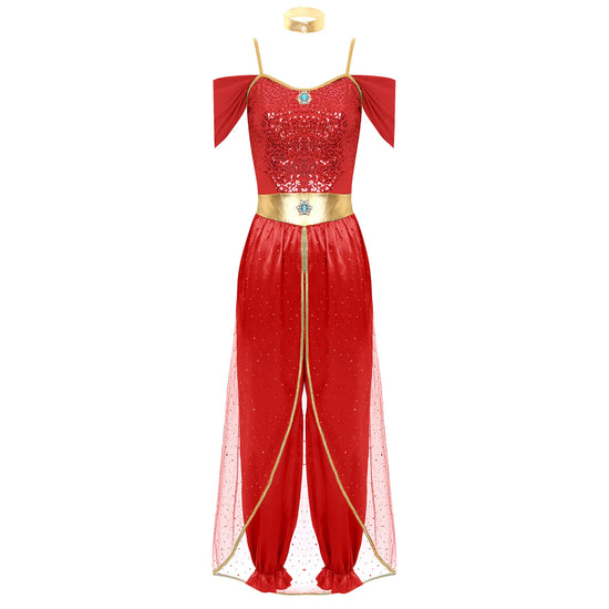 Costume da Principessa Araba / Jasmine Bollywood – Outfit Cosplay per Feste e Halloween