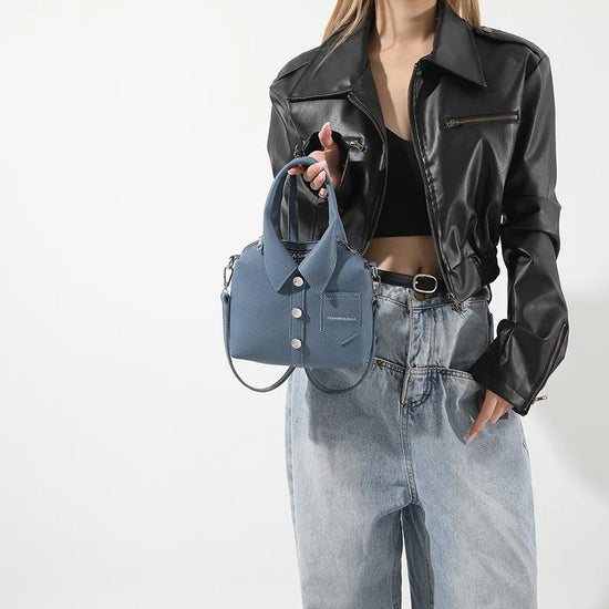 Borsa compatta quadrata in PU – shoulder / crossbody bag con zip, design elegante e di qualità per donna 2025