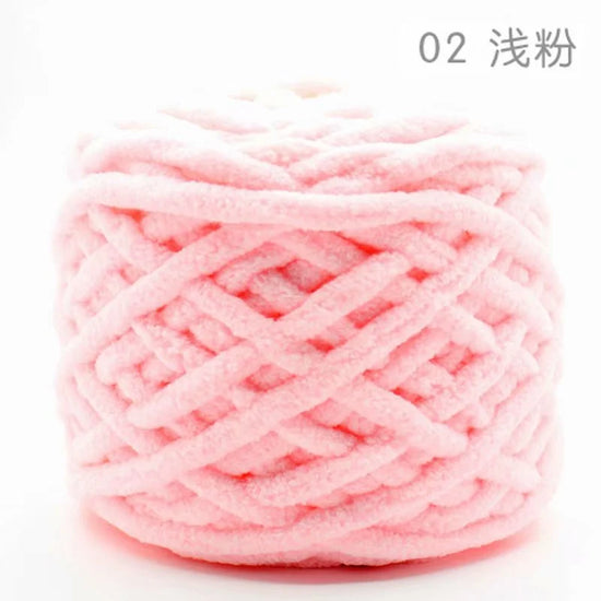 Set 4 pezzi filato chenille cotone 400 g – morbido “ice strip” per coperte, sciarpe e lavori fai-da-te