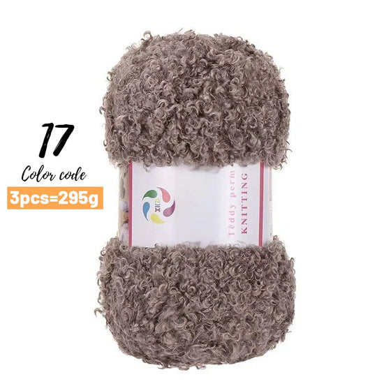 Filato teddy velvet 295 g – gomitolo pelliccia per fai-da-te maglia, borsa, coperta