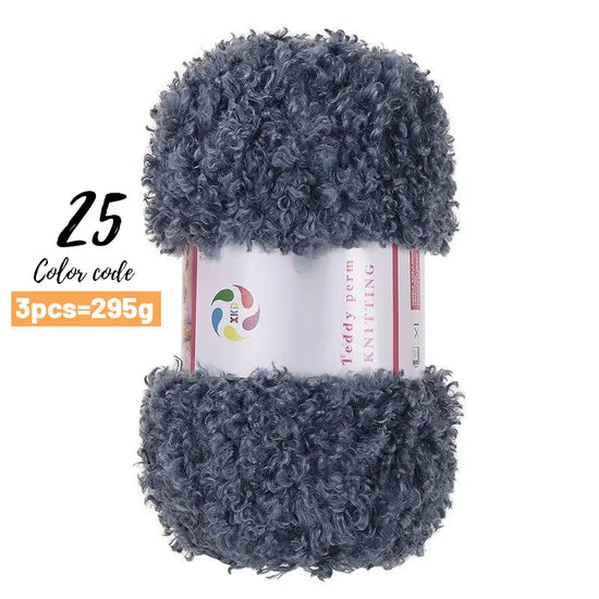 Filato teddy velvet 295 g – gomitolo pelliccia per fai-da-te maglia, borsa, coperta