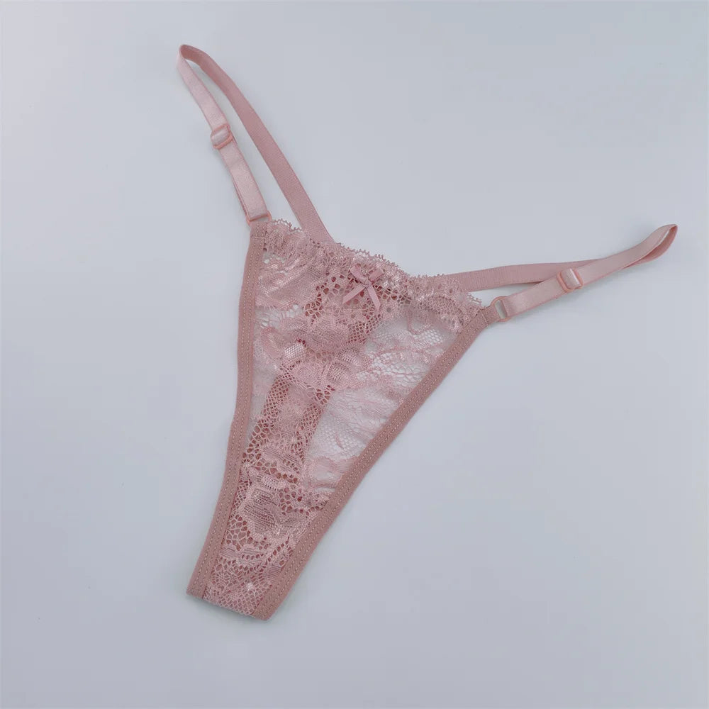 Set 3 Perizomi in Pizzo Trasparente Donna– Sexy Regolabile