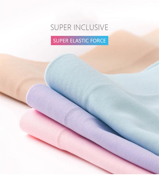 Set 9 pezzi perizomi donna seamless in ice-silk – mid-rise, mutandine traspiranti comfort quotidiano taglie grandi