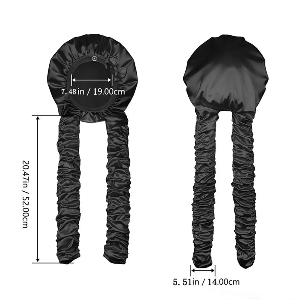 Cuffia Notte Extra Lunga per Trecce e Capelli Ricci – Satinata