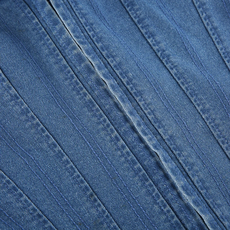 Corsetto Denim Donna Strapless – Top Y2K Modellante