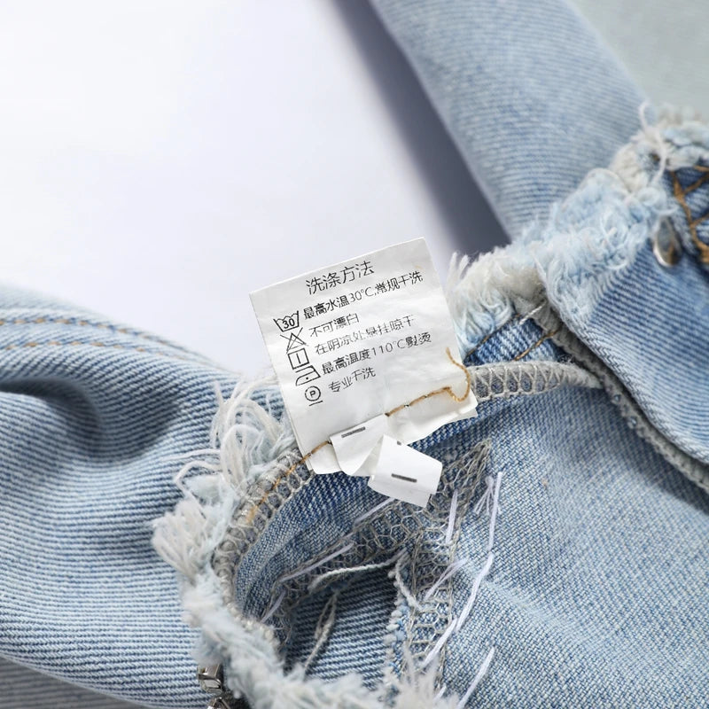 Jeans Wide Leg Donna Vita Alta Blu – Streetwear - dettaglio prodotto