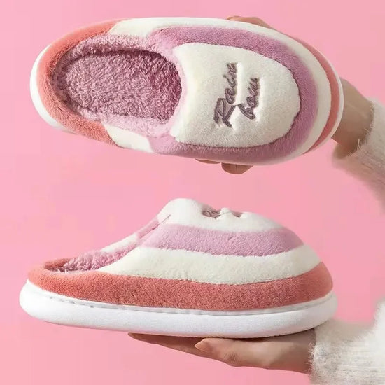 Ciabatte indoor unisex 2025 – suola alta in cotone, antiscivolo, pelose e super calde