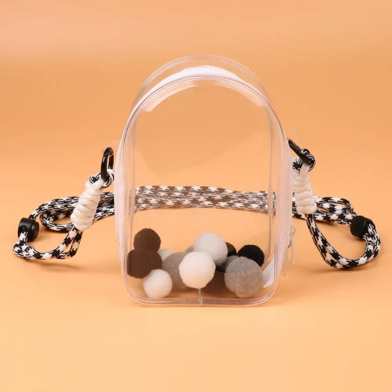 Custodia Labubu THE MONSTER 15 cm da spalla – borsa PVC trasparente protettiva