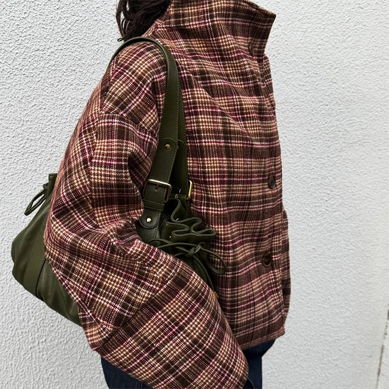 Giacca donna con collo alto e bottoni, modelli 01-04 - Modello 01 (coat 01)
