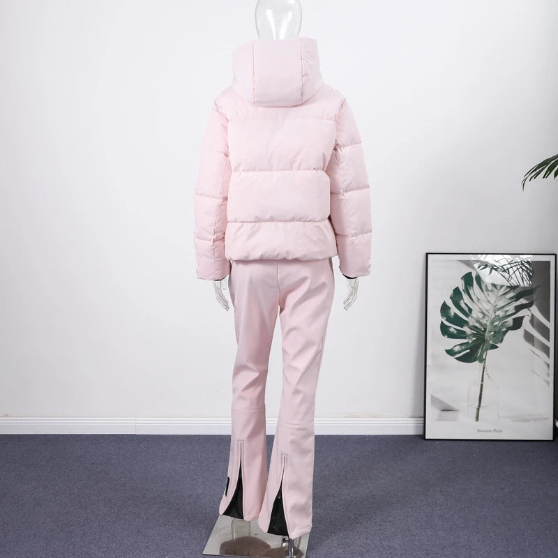 Completo da neve donna rosa: giacca, pantaloni o set