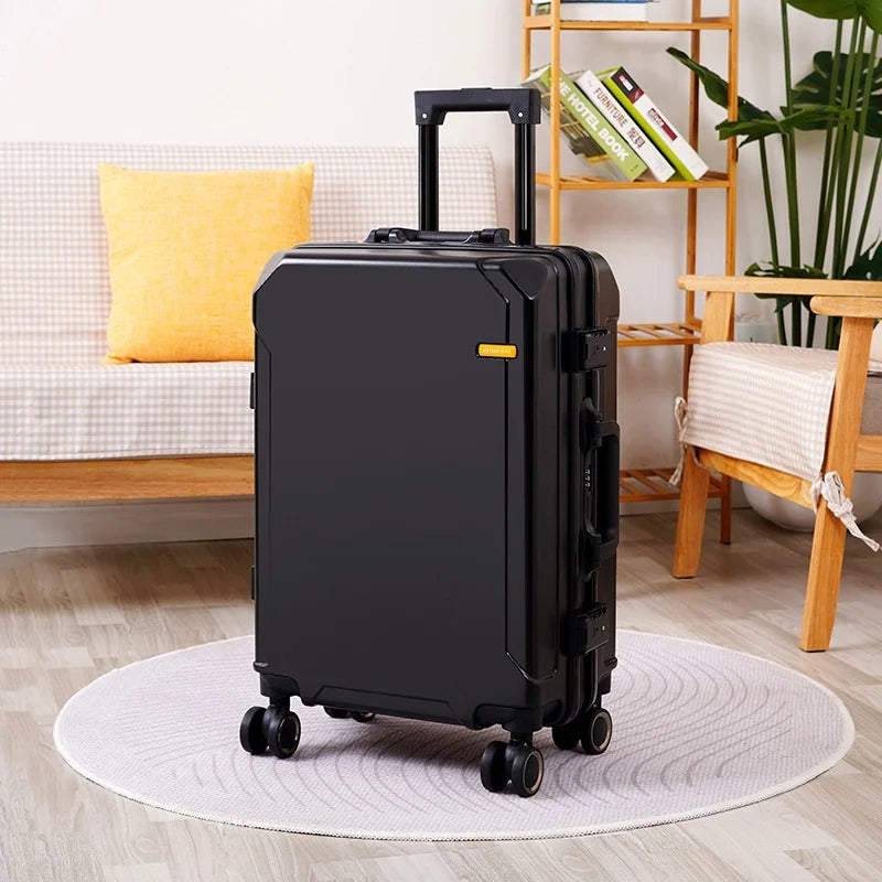 Trolley rigido alluminio 20-26″ cabina/da viaggio con serratura TSA + porte USB – valigia leggera e professionale