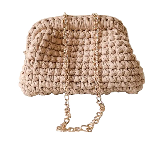 Clutch donna crochet fatta a mano – pochette artigianale intrecciata ideale per il giorno